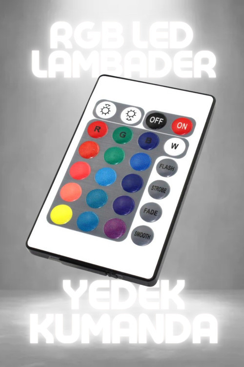 Rgb Kontrol Kumandası 6a 24 Tuşlu lambader kontrolcü Yedek kumanda