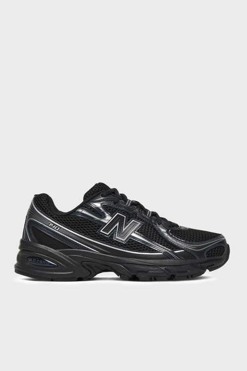 Logolu Sneaker Unisex Ayakkabı U740BM2 SİYAH-GÜMÜŞ