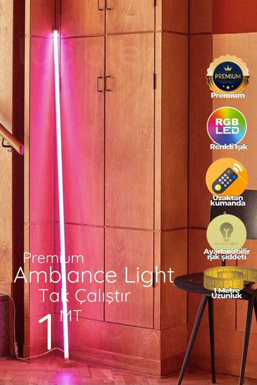 Rgb Led Strip Tube Light Lambader Uzaktan Kumandalı Işık Lamba Ampül aydınlatma Renkli animasyonlu5
