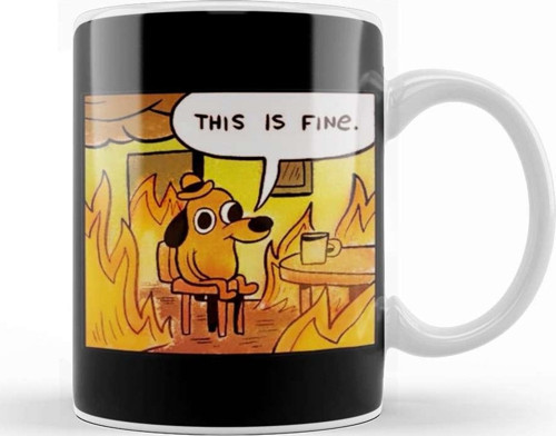 This Is Fine Updated Kupa Bardak Porselen