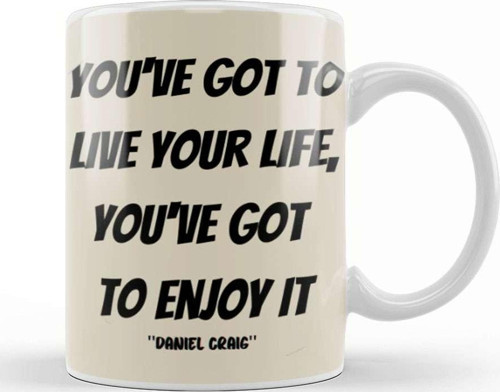 Daniel Craig Quotes Gift Kupa Bardak Porselen