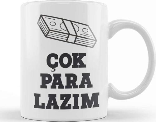 Komik Söz Çok Para Lazım Kupa Bardak Porselen