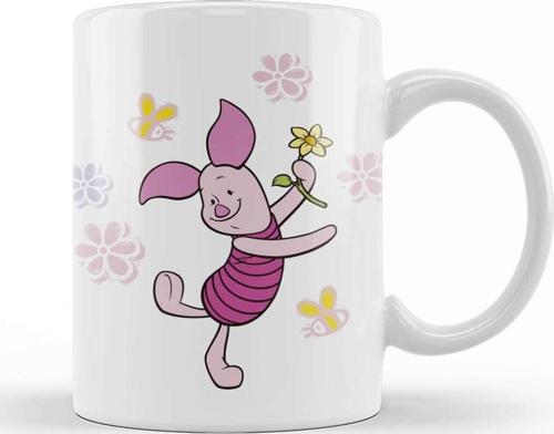 Winnie Pooh Piglet 3 Kupa Bardak Porselen