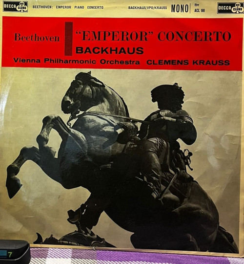 Beethoven - "Emperor" Piano Concerto No. 5 (Wilhelm Backhaus / Clemens Krauss / Vienna Philharmonic) Decca Ace of Clubs Vinyl LP