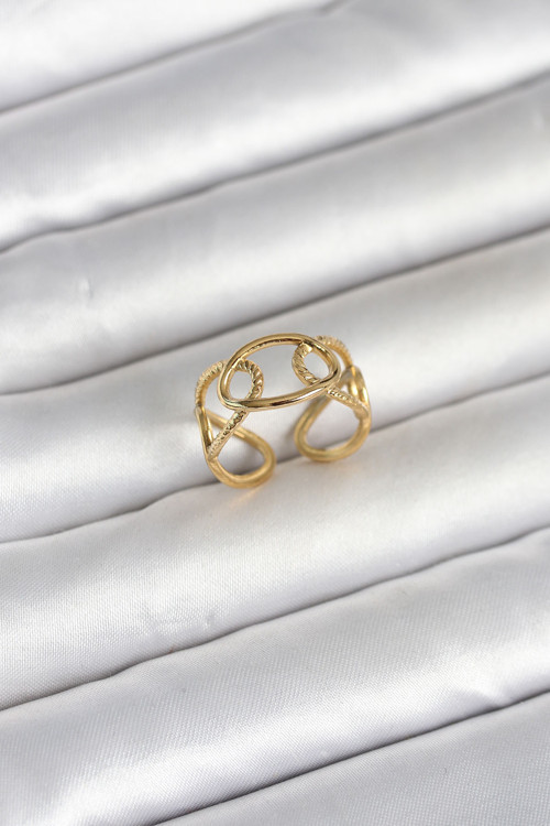 Gold Renk Zincir Model Kadın Yüzük - EBJ260418W41941