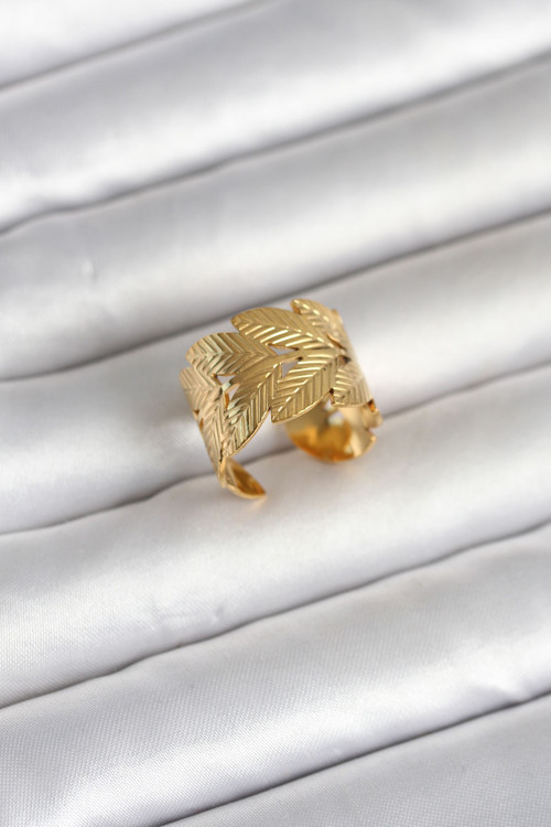 Gold Renk Başak Modeli Kadın Yüzük - EBJ260418W41937