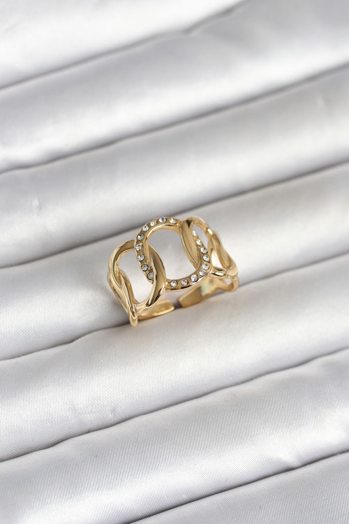 Gold Renk Samanyolu Model Kadın Yüzük - EBJ260418W41935