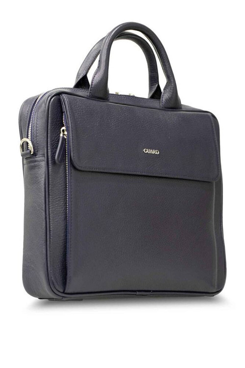 Lacivert Hakiki Deri 14' inç Laptop Çantası - GRD260418WT1598