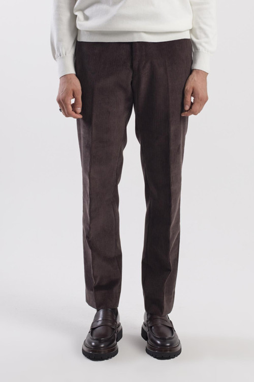 Kahve Regular Fit %100 Pamuk Kadife Pantolon