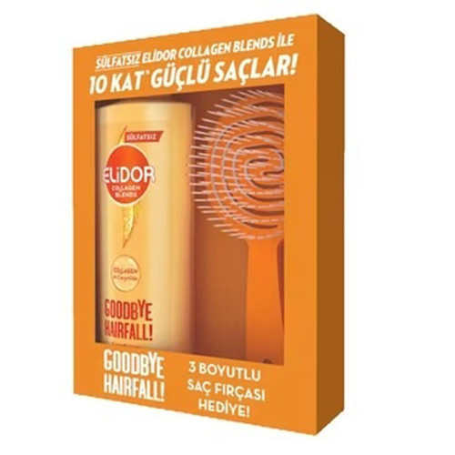 Collagen Blends Sülfatsız Dökülmelere Karşı Şampuan 350 Ml + 3 Boyutlu Saç Fırçası Hediye
