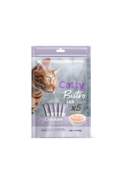 Bistro Tavuklu Kısır Kedi Krema Ödülü 5 x 14 Gr