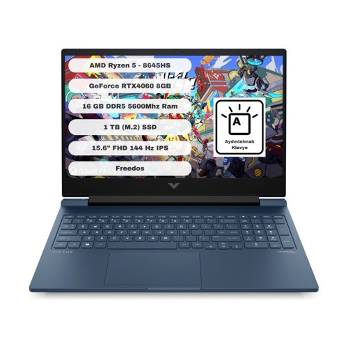 Victus Gaming 15 Gtı1 Amd Ryzen 5 8645HS 16GB 1tb SSD RTX4060 Freedos 15.6" Fhd A05NHEA