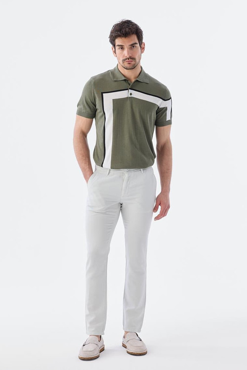 Gri Comfort Fit Pamuklu Yan Cep Pantolon