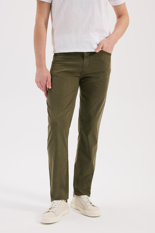 Haki Slim Fit 5 Cep Spor Pantolon