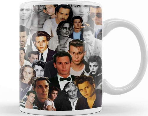 Johnny Depp Collage Kupa Bardak Porselen