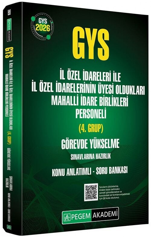 Pegem 2026 GYS İl Özel İdareleri ile İl Özel İdarelerinin Üyesi Oldukları Mahalli İdare Birlikleri Personeli 4. Grup Kon