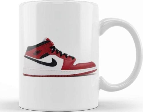 Jordan 1 Mid Chicago Gs Kupa Bardak Porselen