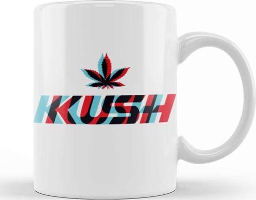 Marijuana Kush Hologram Kupa Bardak Porselen