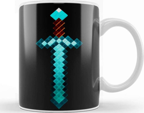 Minecraft Diamond Sword Kupa Bardak Porselen