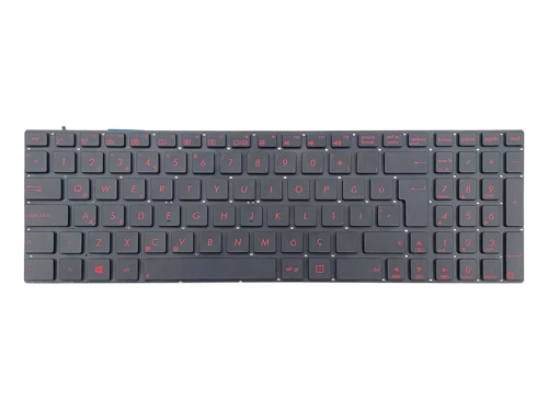 Asus N76VJ Klavye Işıklı Kırmızı Tuş