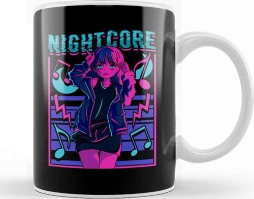 Nightcore Japanese Music Anime Aesthetic Manga Edm Kupa Bardak Porselen