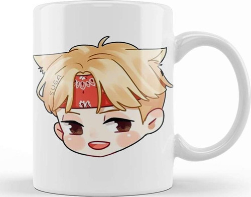 Chibi Face Suga Bts 02 Kupa Bardak Porselen