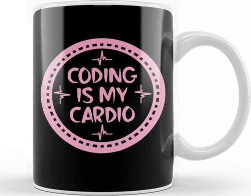 Coding Is My Cardio Fitness Gym Workout Mens S 02 Kupa Bardak Porselen