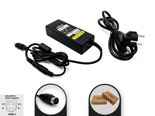 12V 6.67A 80W 4-Pin DIN Erkek 4PIN2 Adaptör RETRO