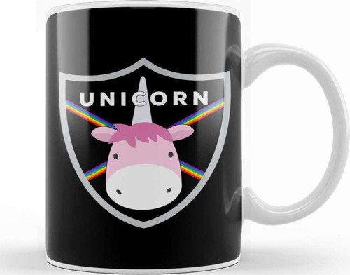 Unicorn Rainbow Shield Kupa Bardak Porselen