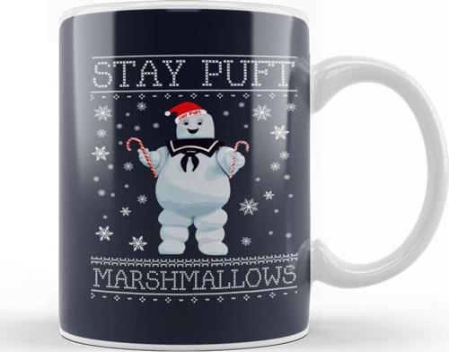 Stay Puft Marshmallow Man Ghost Busters Christmas Kupa Bardak Porselen