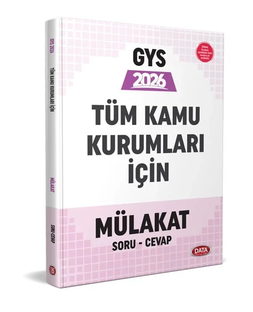 Data 2026 GYS Tüm Kamu Kurumları için Mülakat Soru Cevap Görevde Yükselme Data Yayınları