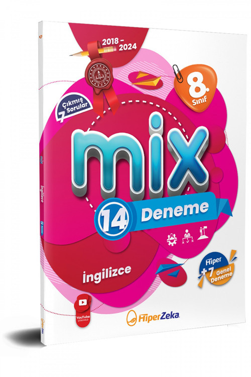 8. Sınıf MİX T.C. İngilizce 14 Deneme Hiper Zeka Yayınları