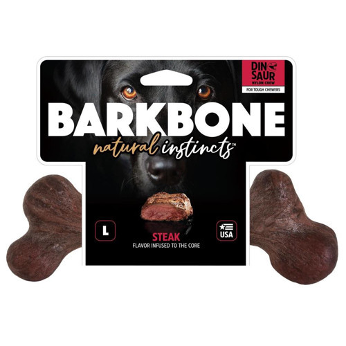 BarkBone Dinosaur Biftek Aromalı Köpek Çiğneme Kemiği Büyük Boy 24 Cm