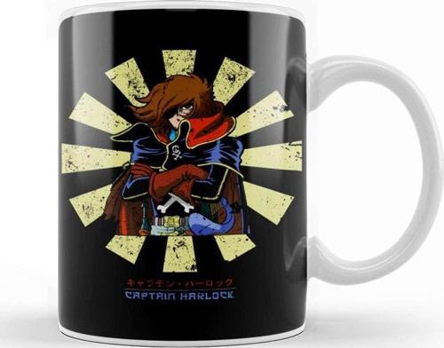 Captain Harlock Retro Japanese Kupa Bardak Porselen