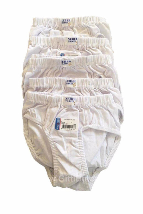 Erkek Çocuk Pamuklu Slip Külot 0037-12 Adet
