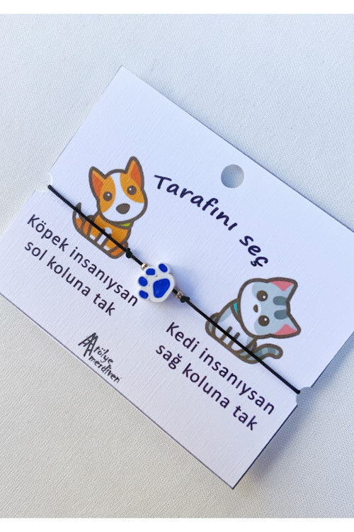 Pati İp Bileklik Kedi İnsanı Köpek İnsanı Hayvan Dostu Bileklik