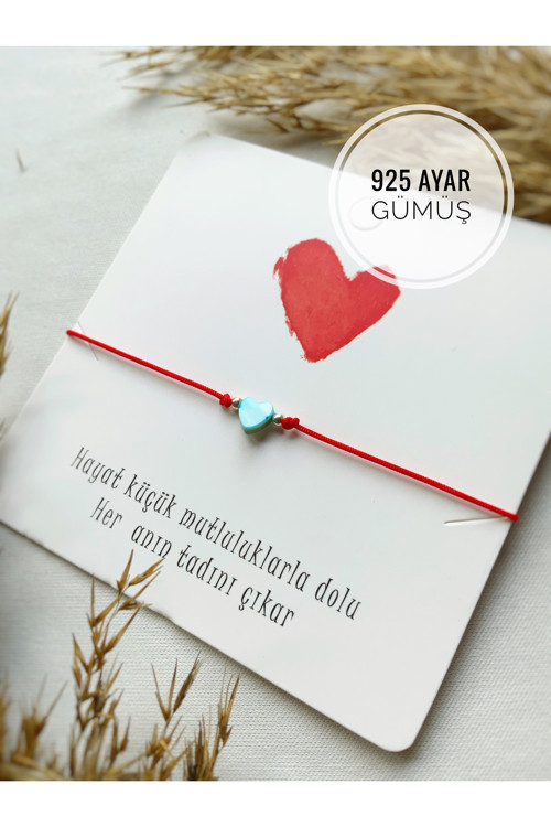 Minimal Kalp Sedef bileklik 925 ayar Gümüş