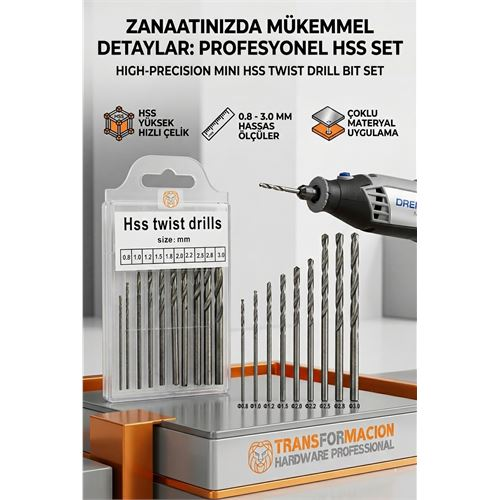ieg™ Maximilian Voss Serisi | 10'lu HSS Titanyum Alaşım Mikro Matkap Ucu Seti 723036