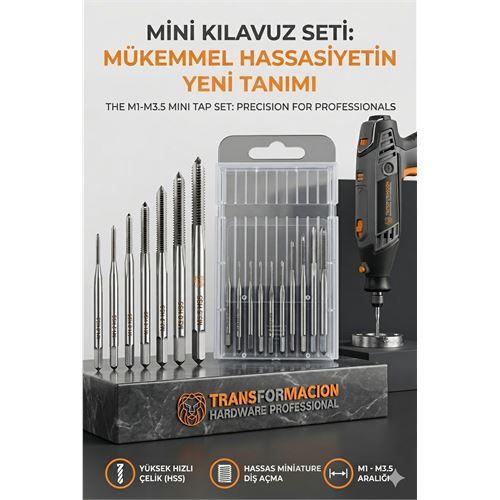 ieg™ Dieter Wolff Serisi | 10'lu HSS Kobalt Mikro Kılavuz Seti (M1-M3.5) 723037