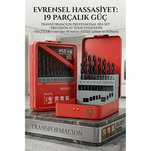 ieg™ 19 Parça 1 - 10mm Alüminyum Metal Ağaç HSS Uçlu DIN 338RN Matkap Ucu Seti 723033