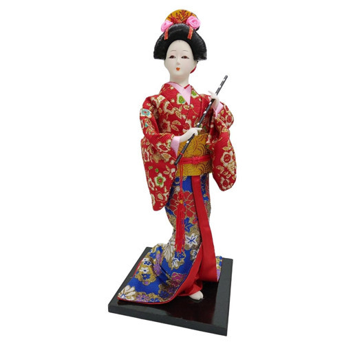 Japon Kimonolu Geyşa Bebek Kabuki Biblo 30 cm No.11