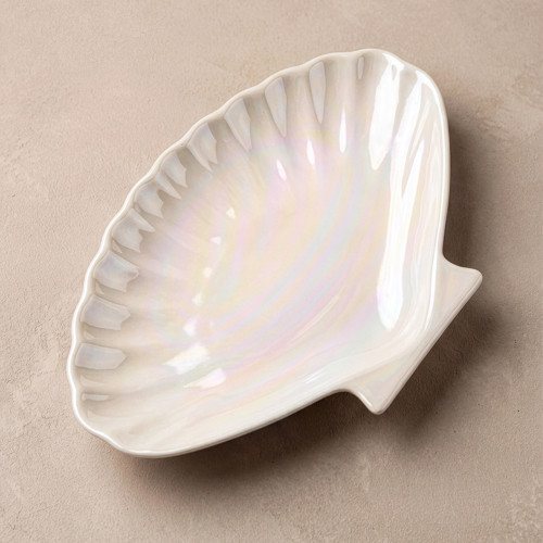 İstiridye Lüsterli Kayık Tabak 20 cm