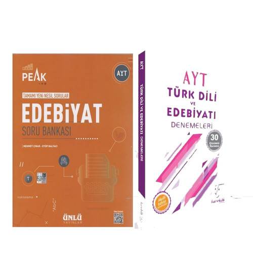 Ünlü Yayıncılık AYT Edebiyat Best Peak Soru ve Karekök Türk Dili Edebiyat Deneme Seti 2 Kitap