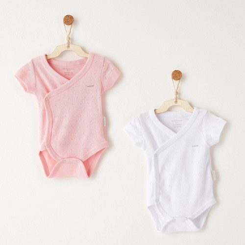 Ac25555 Jacquard Basic 2'li Zıbın Body Dark Pink White
