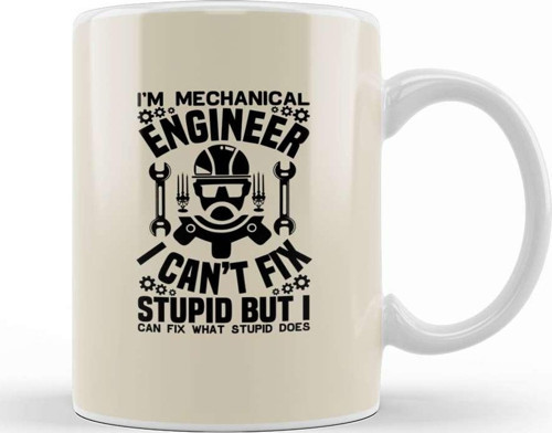 I Am A Mechanical Engineer 02 Kupa Bardak Porselen