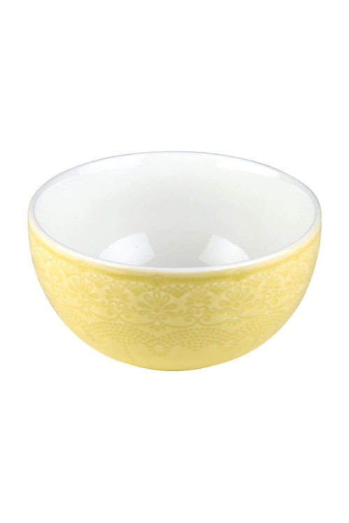 Kase, Porselen, Dantel Koleksiyon Çorba Kasesi, 14cm. Sarı 2 Li Set Olarak Satılmaktadır