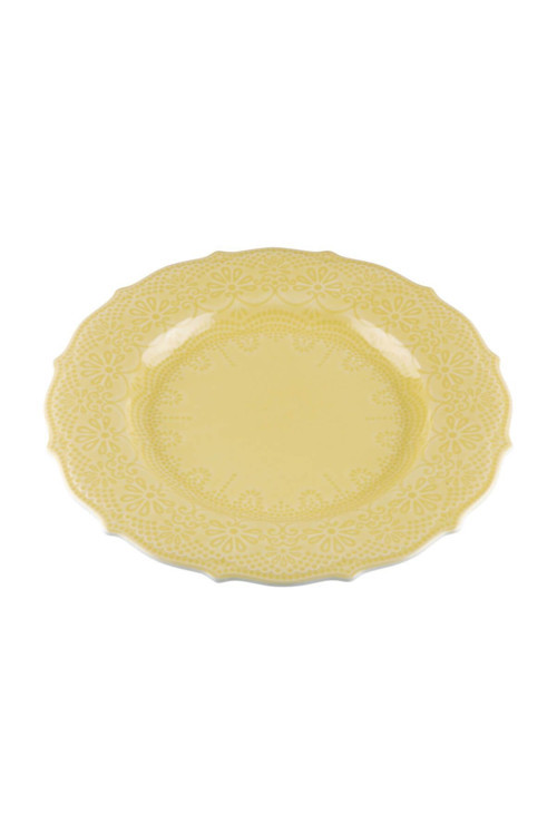 Yemek Tabağı, porselen Dantel Koleksiyon Yemek Tabağı, 26cm. Sarı 2 Li Set Olarak Satılmaktadır.