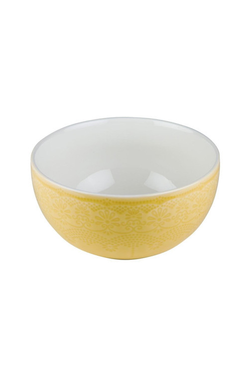 Kase, porselen, Dantel Koleksiyon Salata Kasesi, 16cm. Sarı 2 Li Set Olarak Satılmaktadır