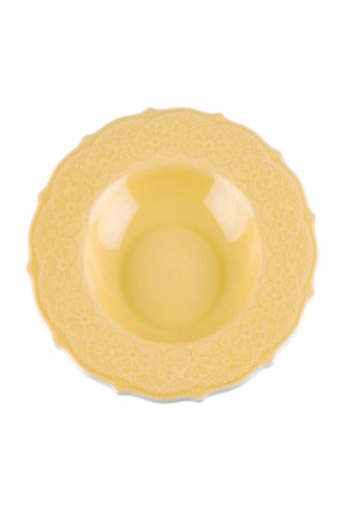 Çorba Tabağı, Porselen, Dantel Koleksiyon Çorba Tabağı, 22cm. Sarı 2 Li Set Olarak Satılmaktadır.