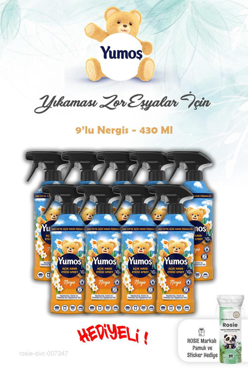 9 Adet Sprey 430 ml Nergis Açık Hava Etkisi ve Rosie